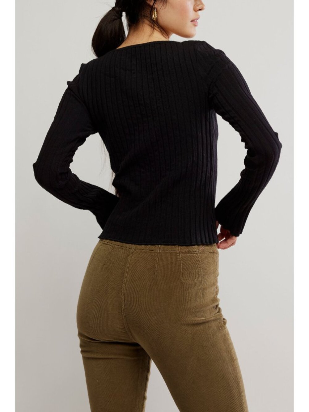 🎉LAST CHANCE🎉 FREE PEOPLE Tilly Long Sleeve / Black - Picture 4 of 6